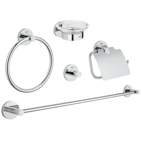 conjunto de accesorios baño 5 en 1 essentials grohe 40344001
