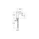 GRIFO LAVABO MONOMANDO CUERPO LISO CROMADO L20 ROCA A5A3K09C00