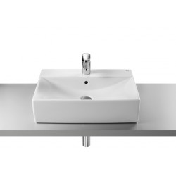 LAVABO CUADRADO SOBRE ENCIMERA DIVERTA ROCA 600x440 A32711G000