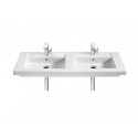 LAVABO CUADRADO DOBLE MURAL O SOBREMUEBLE PRISMA ROCA 1200x450 A327540000